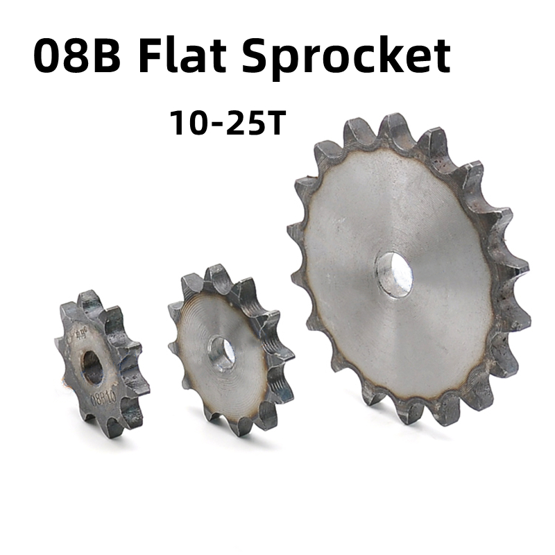 Chain Sprocket Set - 1pcs 08b Flat Chain Sprocket 10-25