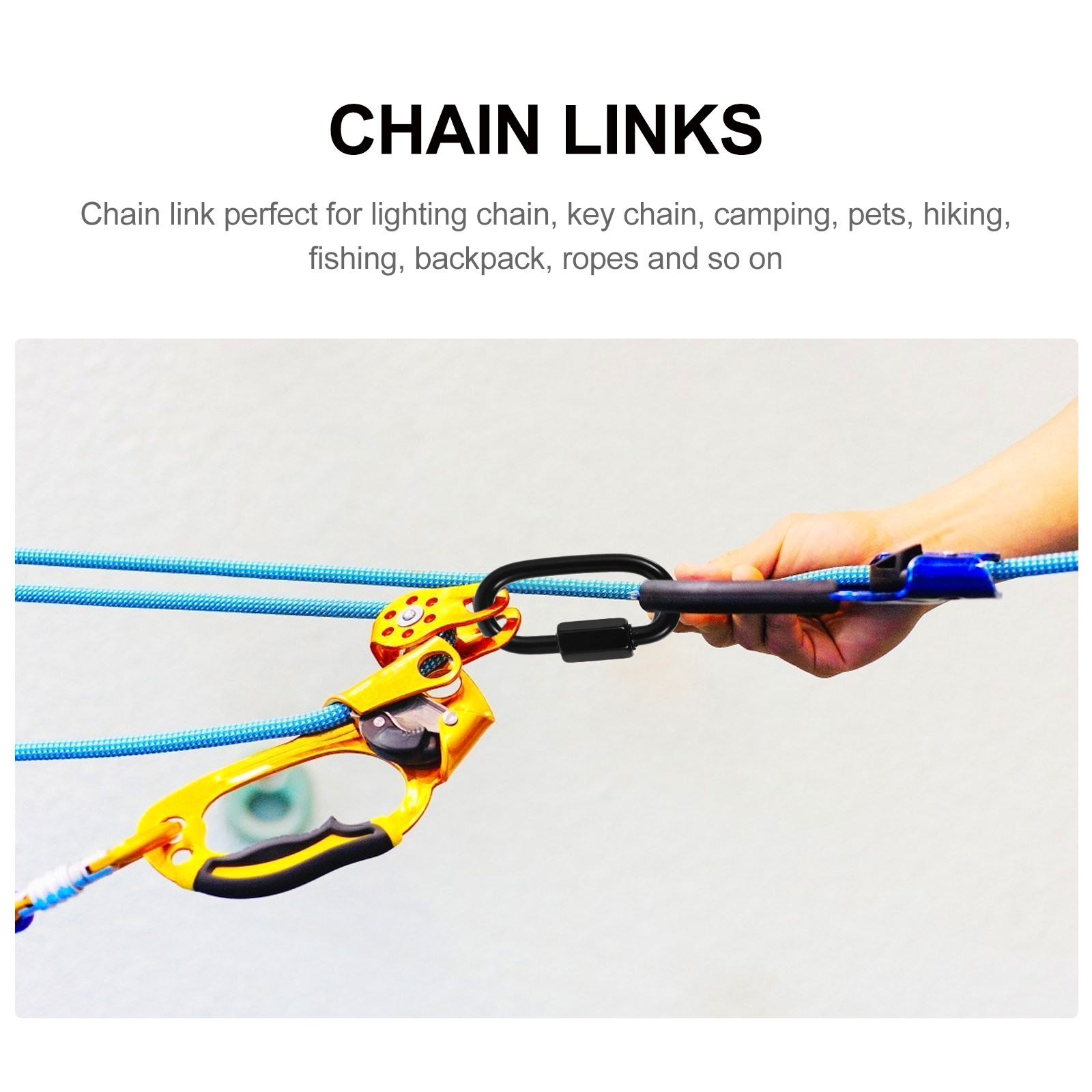 8Pcs Quick Links Black Stainle - Steel Chain review and price