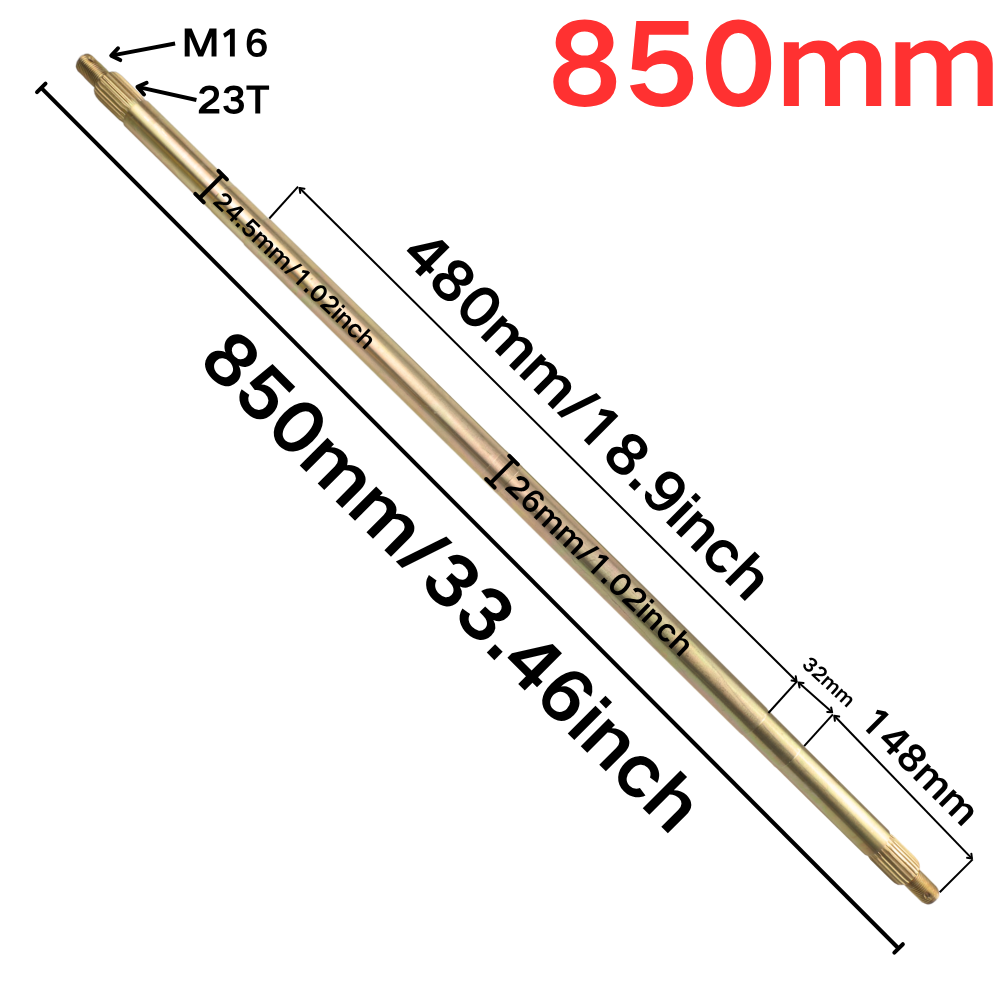 850mm Rear Axle Complete Set W - Sprocket review and price