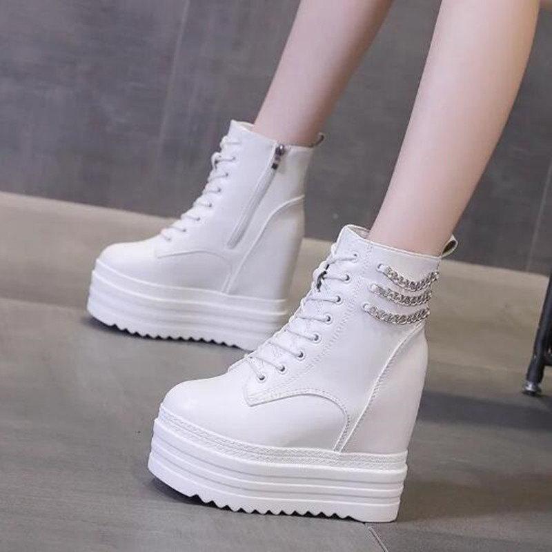 NEW Women Ankle Boots Leather  - Motorcycle Chain review and price