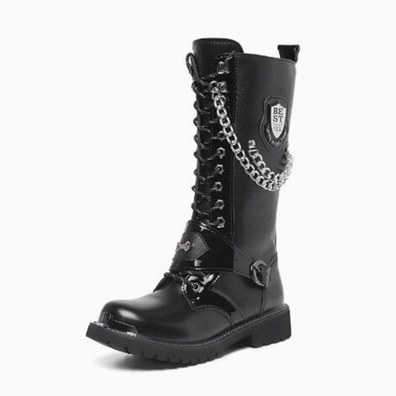 Men Fashion Motorcycle Boots M - Steel Chain review and price